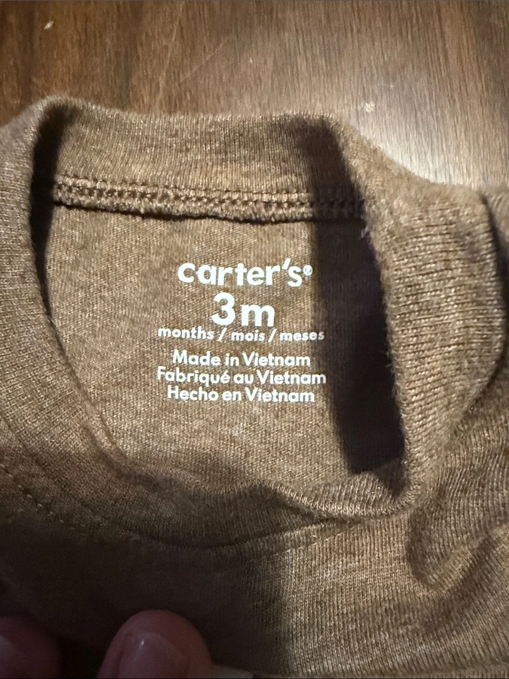 Carter's Brown Long-Sleeve Baby One-Piece with White Football Graphic